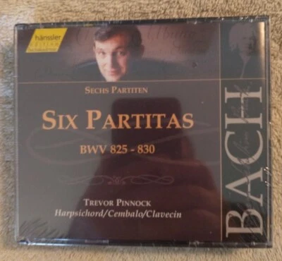 Bach Six Partitas  Trevor Pinnock BWV 825-830 Hanssler Edition 2CD Set Sealed - Image 1 of 2