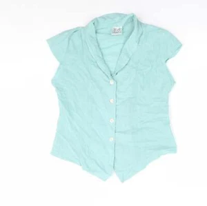 Islas Mujer Azul 100% Algodón Básico Abotonado Talla L Cuello - Imagen 1 de 12