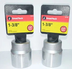 Great Neck 3/4" Drive 1-3/8" 12 Point Socket S0138 Lot of 2 - Picture 1 of 6