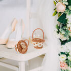 8pcs Mini Woven Rattan Flower Baskets with Handles - Home & Wedding Decor