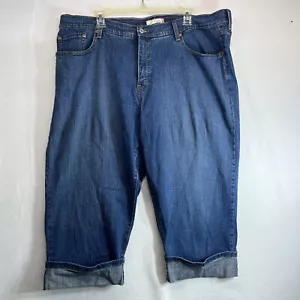Levi Strauss Co. 512 Modern Capri Denim Jeans Plus Size 24 Stretch - Picture 1 of 9
