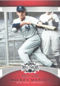 2010 Topps Triple Threads Baseball #65 Mickey Mantle /1350