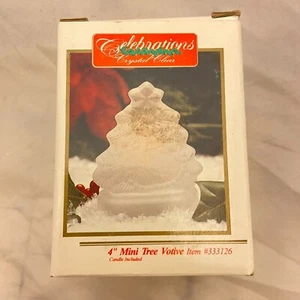 #4006 Frosted Chistmas tea light candle holder - Picture 1 of 7