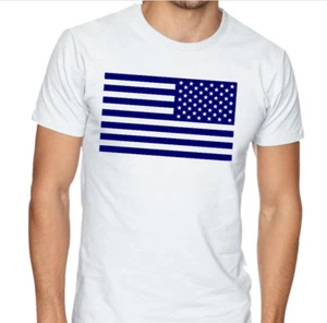 Reverse American Flag  T shirt tee Support Our Troops - Picture 1 of 1