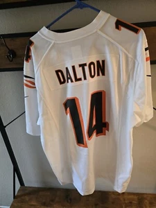 MEN'S CINCINNATI BENGALS WHITE NIKE ANDY DALTON #14 NFL FOOTBALL JERSEY SIZE XL - Picture 1 of 12