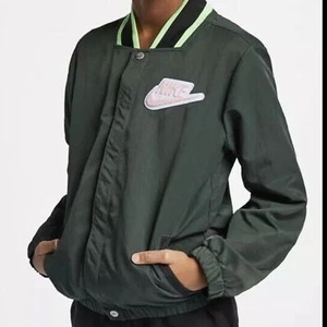 Nike hoopfly kids unisex snap front reversible packable bomber jacket medium - Picture 1 of 13