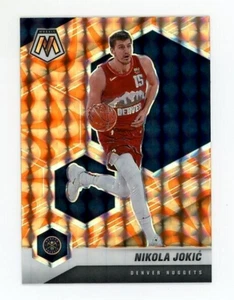 2020-21 Nikola Jokic Denver Nuggets Panini Mosaic Reactive Orange Prizm 21 Card - Picture 1 of 2