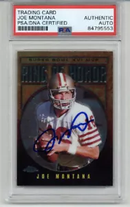 JOE MONTANA SIGNED AUTO 2002 TOPPS RING OF HONOR #JM16 49ERS RARE PSA/DNA - Picture 1 of 2