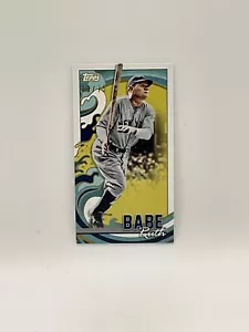 2022 Topps Rip Babe Ruth Mini Card Giallo /75 MRIP-BR - Foto 1 di 2