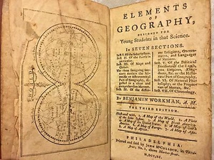 Elements of Geography by Benjamin Workman 1790 Petite Antique Book Printed by Jo - Picture 1 of 12