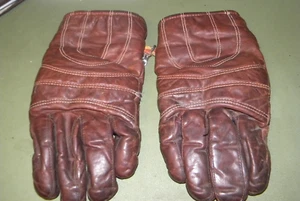 Vintage Retro Pair of Leather KOMBI Winter Ski Gloves Size M - Picture 1 of 6