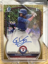 2023 Bowman Chrome Prospect Gold Shimmer Refractor 37/50 Gleider Figuereo Auto