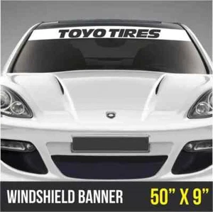 Toyo Tires windshield banner Vinyl Decal Stickers For JDM Cars - Picture 1 of 2