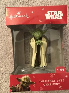 NIB Hallmark STAR WARS 2015 YODA Christmas Ornament LUCAS FILM LTD - Picture 1 of 6