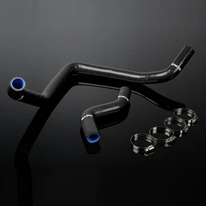 Fit For Honda Civic EK EG EX EG6 SOHC D15 D16 92-00 Black Silicone Radiator Hose - Picture 1 of 12
