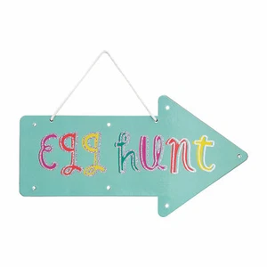 Light-Up Easter Egg Hunt Door Sign, Springtime Home Decor, 15" x 8", 1 Piece - Picture 1 of 2