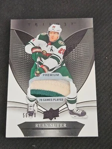2018-19 UPPER DECK UD TRILOGY RYAN SUTER #24 #ed 56/78 BLACK PREMIUM PATCH - Picture 1 of 2