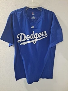 Majestic MLB Los Angeles Dodgers Clayton Kershaw #22 Blue Classic T-Shirt Large - Picture 1 of 8