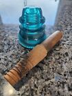 Vintage Wooden Peg For Glass Insulators  🔥Wood PIN/HOLDER ONLY 🔥