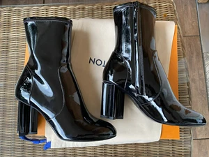 Louis Vuitton Damskie Sylwetki Botki Czarne Lakierowane Botki, rozm. 34,5 - Zdjęcie 1 z 14