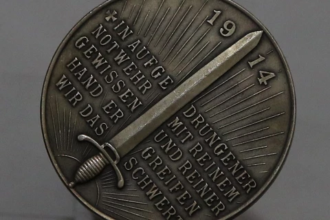 🧭 🇩🇪 GERMANY RARE Wilhelm II Truce Medal by A. Galambos EDGE SILBER 990 34mm Cover