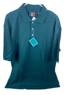 Polo de golf Sunice para hombre talla L verde manga corta 1/4 botón algodón NUEVO NUEVO CON ETIQUETAS Foto 1 de 4
