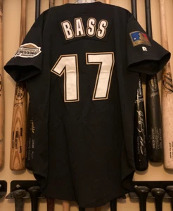 Kevin Bass 1994 Houston Astros Game Used Blue Jersey - Astrodome & 125th Patches - Picture 1 of 8