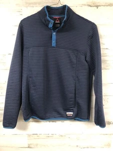 Gerry Quilted Snap Front Ribbed Ottoman Pullover Jacket LG Navy Blue Outdoor - Picture 1 of 11