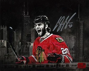 Brandon Saad Chicago Blackhawks Signed Autographed Chicago City Spotlight 16x20 - Picture 1 of 1