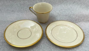 Lot Of 3 Lenox Eternal Ivory & Gold China Cup, Saucer ,Bread Plate - Picture 1 of 7