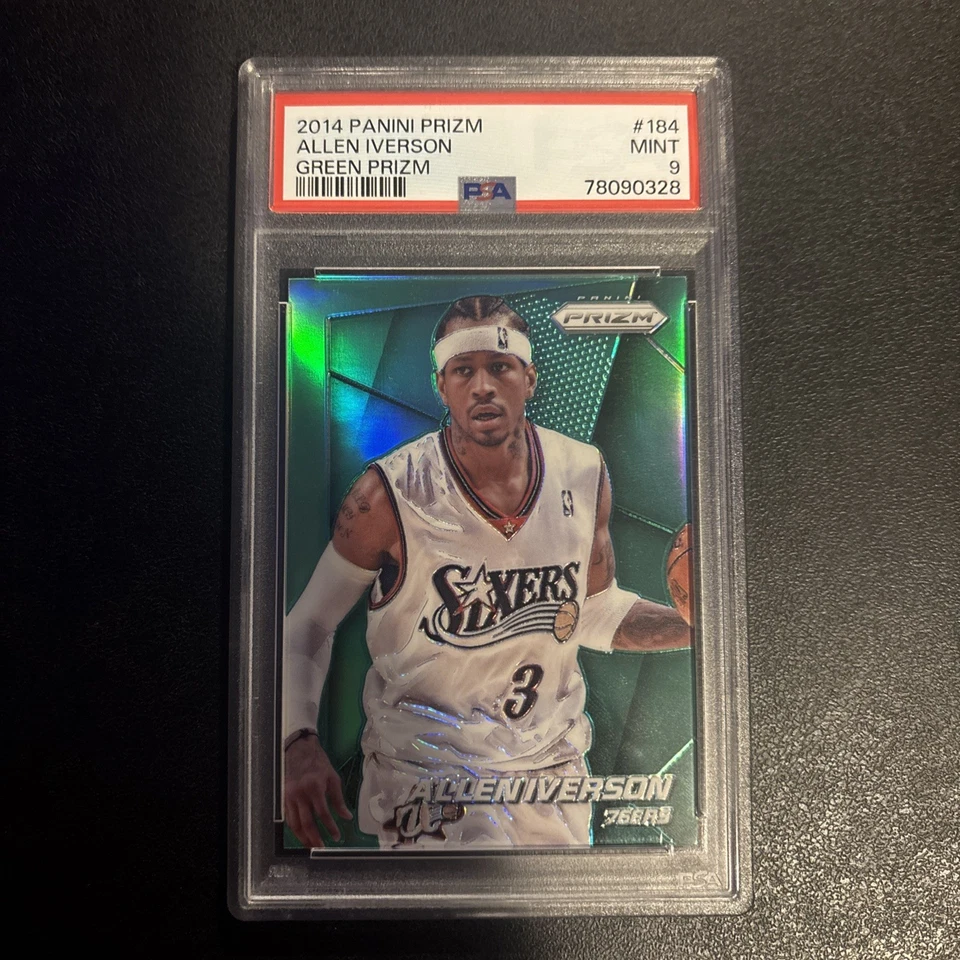 Allen Iverson Panini Green Prizm 2014 PSA 9 Foto 1 de 1