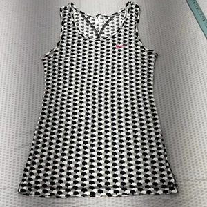 Canotta Nike donna smerlata bianca e nera esercizio cotone taglia L - Foto 1 di 7
