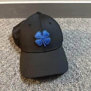 Gorra de béisbol negra Clover Live Lucky para hombre pequeña mediana negra elástica azul - Imagen 1 de 3