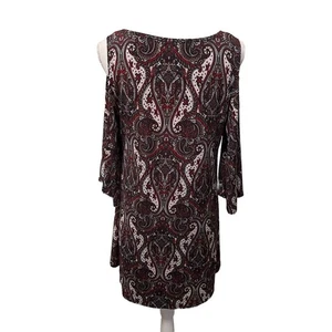 Tiana B. Maternity Multicolor Paisley Top Cold Shoulder Sz M - Picture 1 of 4