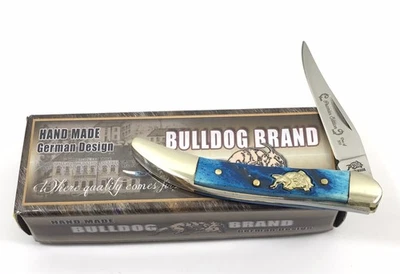 Cuchillo palillo de dientes Bulldog Premier 1/300 azul jigged HUESO asas BDG-109DBJB 016-Q Foto 1 de 4