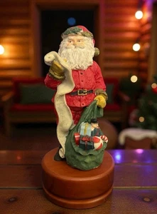 Vintage Mann 1990 Santa Wind Up Musical Figurine - Picture 1 of 5