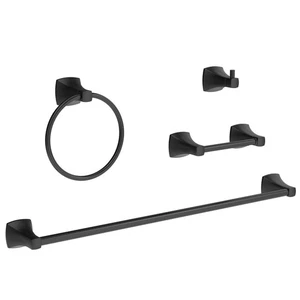 4 Pieces Bathroom Hardware Accessories Set Towel Bar Towel Holder Robe Hook T... - Picture 1 of 7