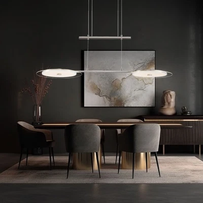 Lampada a Sospensione Sala Pranzo LED da Cucina Altezza Regolabile H 150cm - Immagine 1 di 4