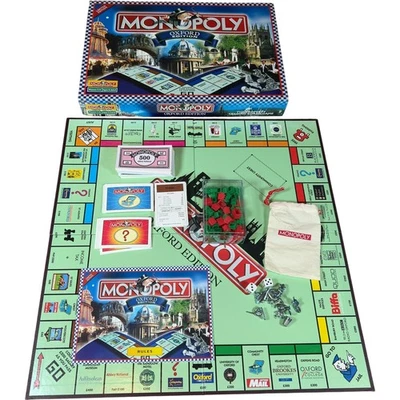 Monopoly Oxford Edition Board Game 2001 Fully Complete  VGC Parker Winning Moves - image 1 of 4