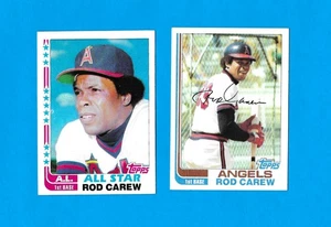 1982 Topps 2-card ROD CAREW lot - Base #500  & All Star #547 Angels HOF (NM) - Picture 1 of 2