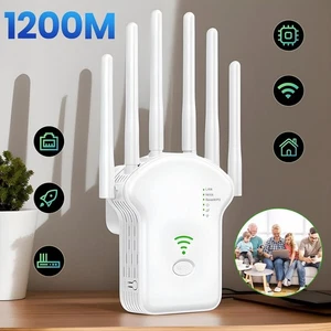 WLAN Verstärker,1200Mbit/s WLAN Repeater Dualband,WLAN-Extender-Signalverstärker - Afbeelding 1 van 12