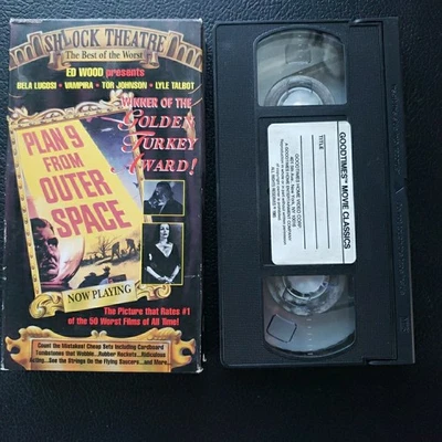 Plan 9 From Outer Space (VHS, 1994) Sherlock Theatre The Worst VHS Video Movie - Image 1 of 4