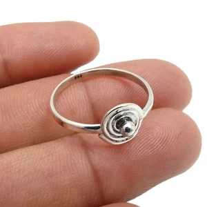 Handmade Indian Jewelry 925 Solid Sterling Silver Cocktail Ring Size 7.5 I7 - Picture 1 of 8