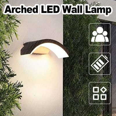 Moon Shape Wall Lamp Washer Waterproof Indoor Outdoor Light Wall Mounted Sconces - Image 1 of 4