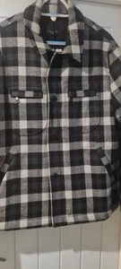 Ted Baker London Men’s Check Padded Grey Black Overshirt Size 5 (XL) - Picture 1 of 11