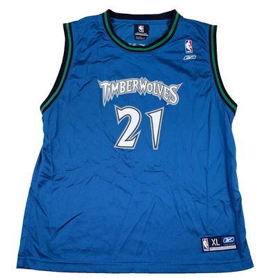 Camiseta vintage de los Minnesota Timberwolves juvenil XL Keven GarnettRebook boleto grande Foto 1 de 4