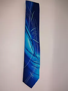 Mens J. Jerry Garcia Blue Not Necessarily a Tree 100% Silk Neck Tie - Picture 1 of 5
