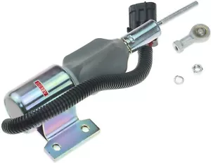 12V Fuel Shutoff Solenoid Fits Case 580SL 1840 5120 5130 5140 IH - Picture 1 of 4