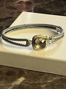 Pulsera David Yurman Dos Tonos Citrino Albión Doble Cable Para 6.5 - Imagen 1 de 4