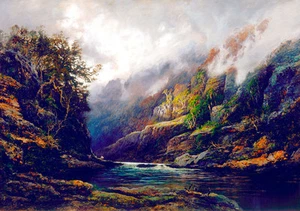 The Upper Nepean by WC Piguenit A1 High Quality Canvas Print - Bild 1 von 1